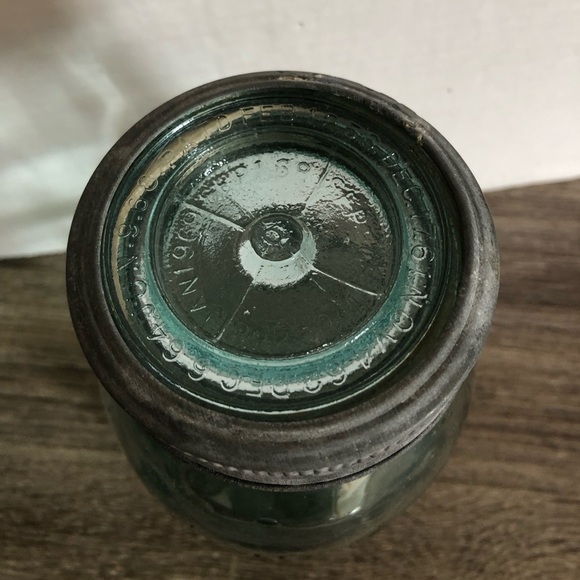 Vtg Teal Crown Preserves Jar - Picture 2 of 11